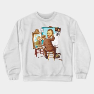 Van Gogh Triple Self Portrait Crewneck Sweatshirt